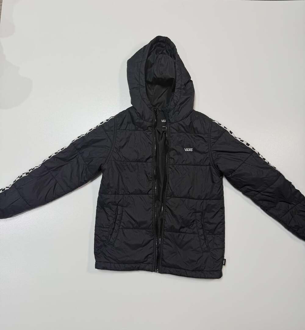 Vans Puffer Jacket Small Checkerboard Skate Streetwear Y2K Hooded